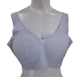 Honeylove V-Neck Wire Free White Bra Size 1X Stretch Pullover Removeable Cups